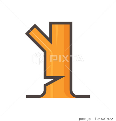 Nature wood for sawn to lumber vector icon design. 104801972