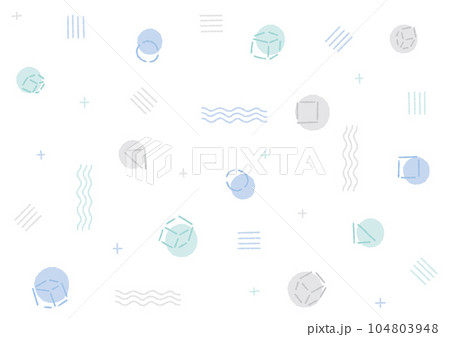 手描きのレトロな幾何学模様の背景（デコボコの線） 104803948