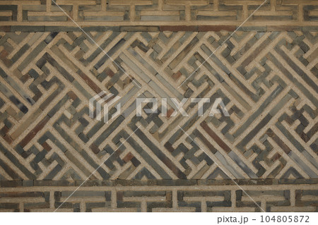 Korean traditional house, old palace, stone wall Korean traditional house, old palace, stone wall 104805872