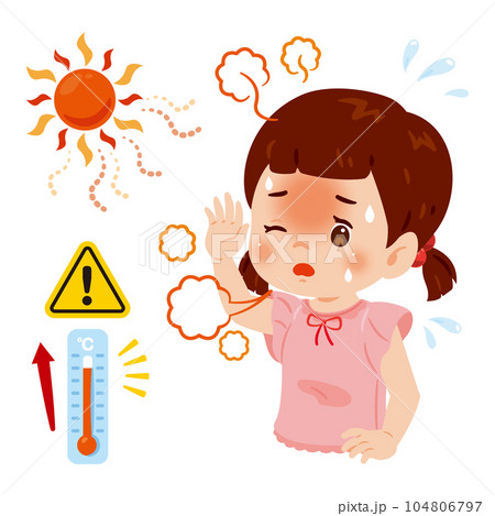 熱中症の女の子 熱中症の女の子 104806797