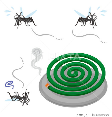 蚊取り線香と蚊 104806959