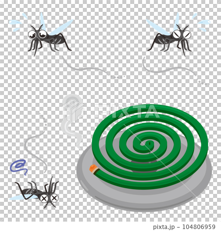 蚊取り線香と蚊 104806959