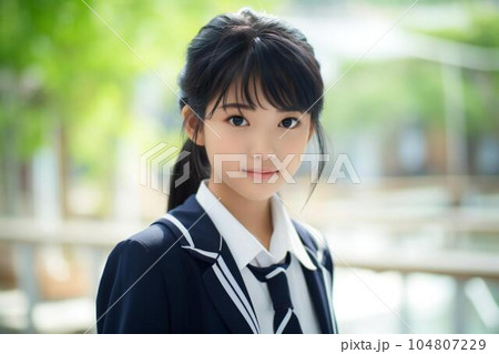 制服の美少女（AI画像） 104807229
