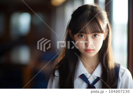 制服の美少女（AI画像） 104807230