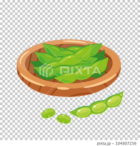 boiled edamame 104807256