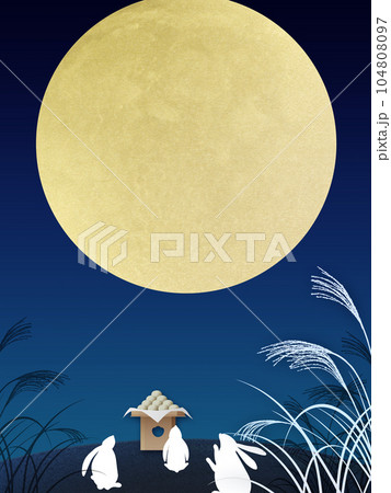 十五夜　お月見　背景素材 104808097
