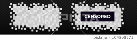 Censored pixel sticker banner. Restricted viewing with tag 104808373