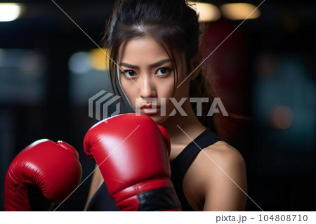 美人なボクシングポートレート(AI画像) 美人なボクシングポートレート(AI画像) 104808710