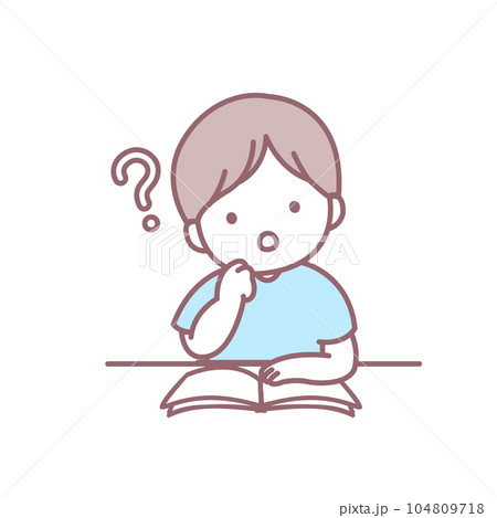 疑問をもつ男の子 104809718