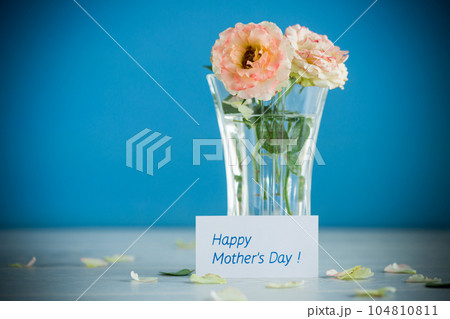 bouquet of beautiful orange roses on table 104810811