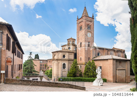 The Abbey of Monte Oliveto Maggiore is a large Benedictine monastery in the Italian region of Tuscany. The Abbey of Monte Oliveto Maggiore is a large Benedictine monastery in the Italian region of Tuscany. 104811644