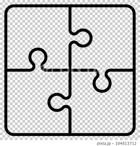 シンプルなパズルピースのアイコン 104813712