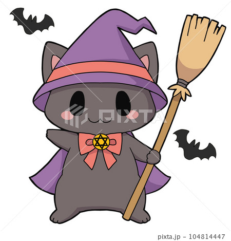 魔女猫のイラスト素材 [104814447] - PIXTA