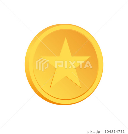Golden money. Rotating gold coin. 104814751
