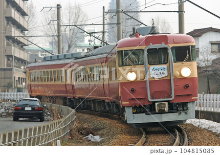 富山港線　富山口ー富山　JR西日本　475系　A16編成（金沢）　ありがとう富山港線 104815085
