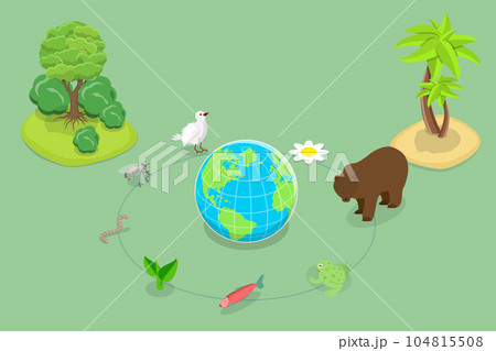 3D Isometric Flat Vector Conceptual Illustration of Ecosystem 104815508