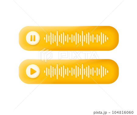 3d Audio Tracks on Speech Bubbles Set Cartoon Style. Vector 3d Audio Tracks on Speech Bubbles Set Cartoon Style. Vector 104816060