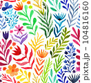 Watercolor floral seamless pattern, summer backdrop. Endless botanical wallpaper, rainbow colors 104816160