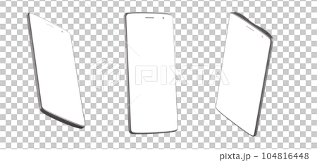 Phone frame with blank display isolated...のイラスト素材 [104816448] - PIXTA