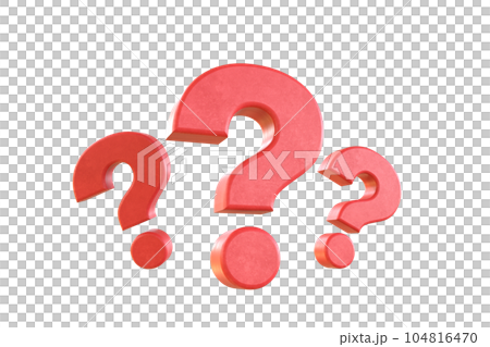 3D question red marks against isolated background 3D question red marks against isolated background 104816470