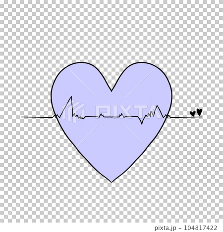 heartbeat Icon, Illustration, Logo,Tangled grungy heart, colour 104817422