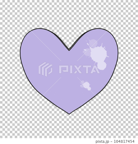 heartbeat Icon, Illustration, Logo,Tangled grungy heart, colour 104817454