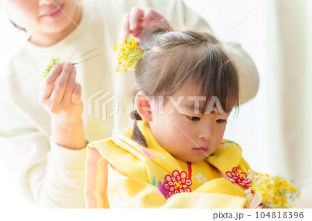 七五三　着物　ヘアセット 104818396