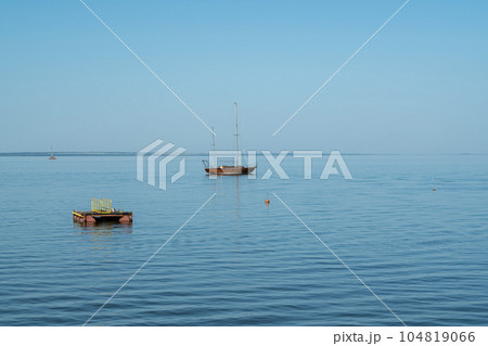 yachts on the water against the blue sky 104819066