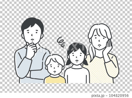 Worried parent and child / upper body 104820956