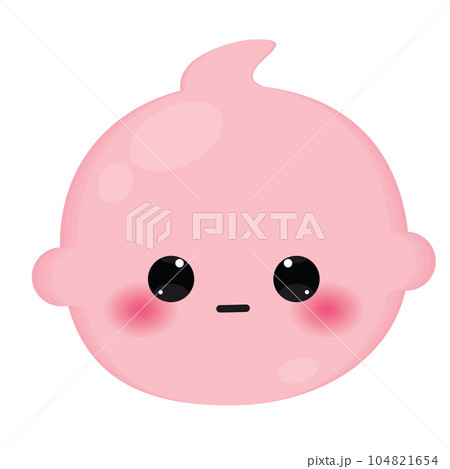 Isolated colored cute neutral face baby emoji icon Vector 104821654