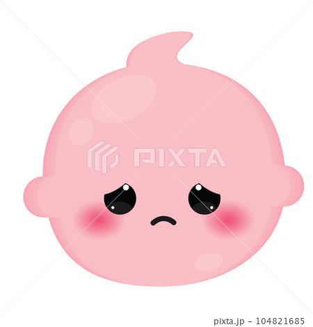 Isolated colored cute sad baby emoji icon Vector 104821685