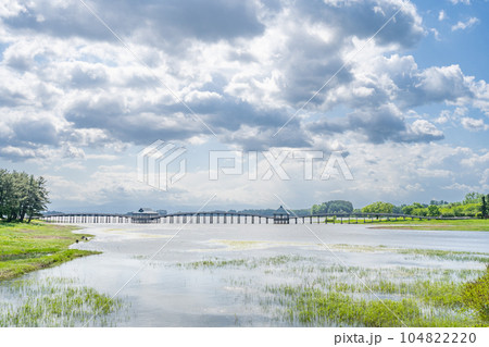 鶴の舞橋 全長300メートル 日本一の木造三連太鼓橋 鶴の舞橋 全長300メートル 日本一の木造三連太鼓橋 104822220