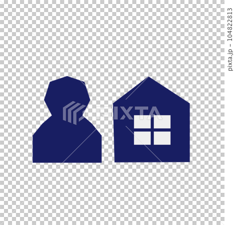 simple people and house illustration simple people and house illustration 104822813