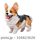可愛いリアルタッチのコーギー 104823626