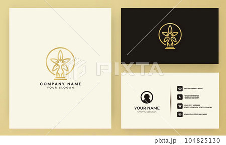 Stars Beauty flower law logo design with business card template 104825130