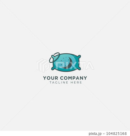 moon and pillow logo to dream vector 104825168