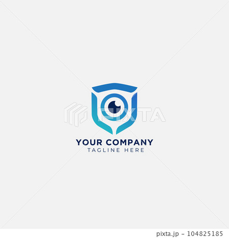 focus eyes logo guard emblem eyeballのイラスト素材 [104825185] - PIXTA