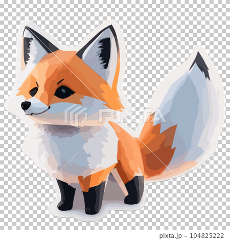 可愛いきつねのイラスト 104825222