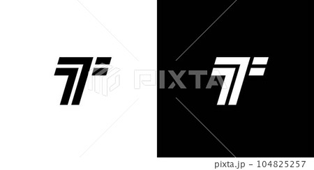 Modern and strong letter T initials logo design Modern and strong letter T initials logo design 104825257
