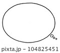 考えごとのフキダシ（頭の中、心の中） 104825451