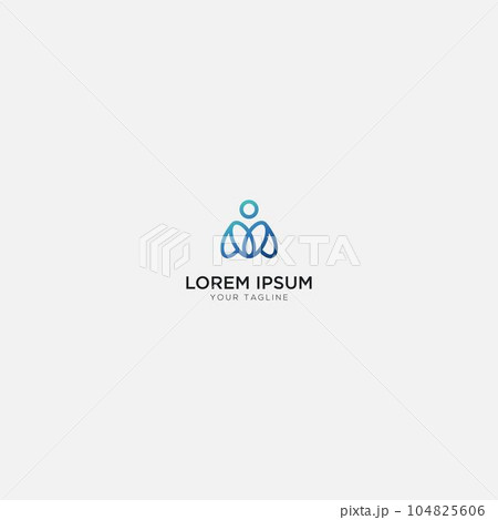 Game console controller logo M and humanのイラスト素材 [104825606] - PIXTA