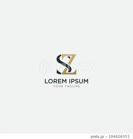 SZ letter logo monogram S Z letter SZ letter logo monogram S Z letter 104826351