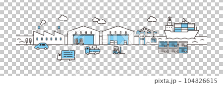 港運 風景 貨物 物流 アイコン 港運 風景 貨物 物流 アイコン 104826615