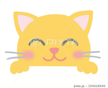 ねこ ひょっこり イラストのイラスト素材 [104826640] - PIXTA