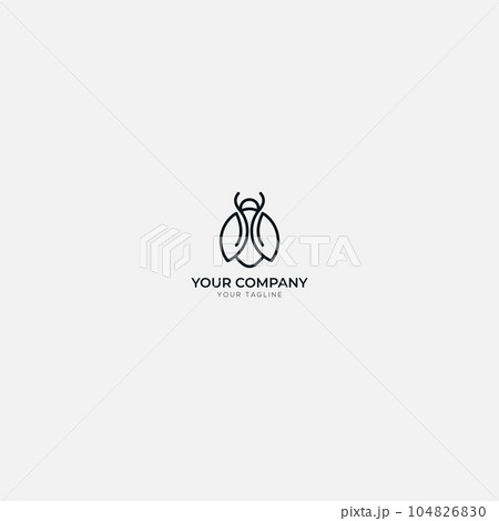 insect line art mascot character 104826830