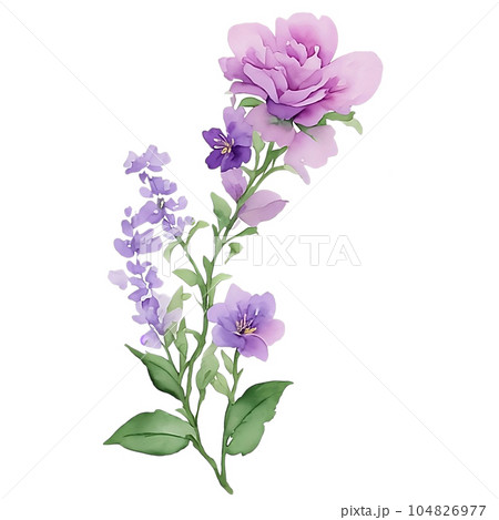 Violet purple flower bouquet 104826977