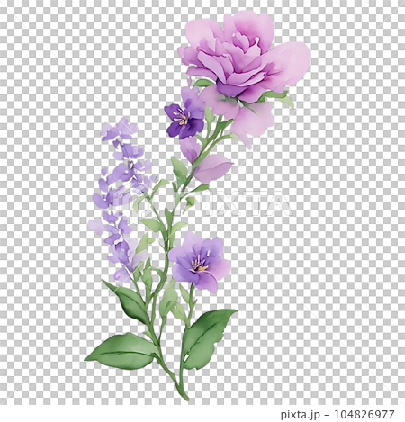Violet purple flower bouquet 104826977