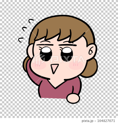照れてる女の子 104827071
