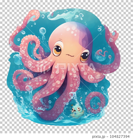 Cute octopus 104827394