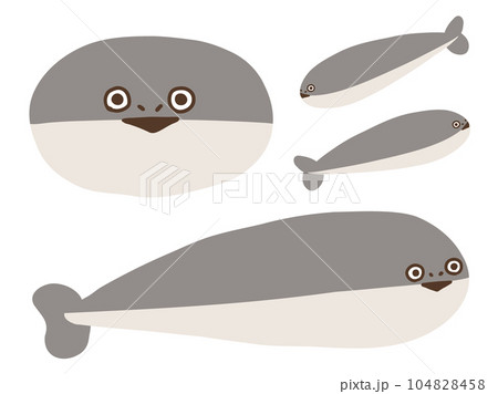 かわいいサカバンバスピスの復元模型セット/手書きイラスト素材 かわいいサカバンバスピスの復元模型セット/手書きイラスト素材 104828458